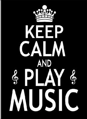 Postkaart: Keep Calm And Play Music