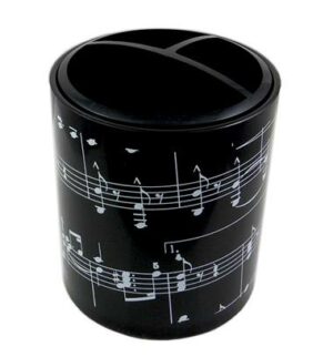 Plastic Pen Holder - Round Music Design