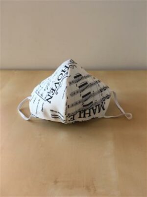 Mondmasker Music Design Face Covering - wit