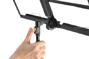 HERCULES Music Stand, foldable, EZ Grip One Hand Height Adjustment, with bag - Afbeelding 3