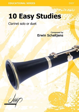 10 Easy Studies voor 1 of 2 Klarinetten - Erwin Scheltjens