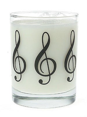 Clear Glass Tumbler - Treble Clef