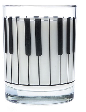Clear Glass Tumbler - Keyboard