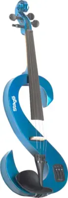 Stagg EVN 4/4 MBL Elektrische Viool & hoofdtelefoon + softcase Blauw-metallic