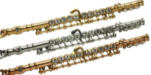 Roi Sleutelhanger Dwarsfluit - Swarovski