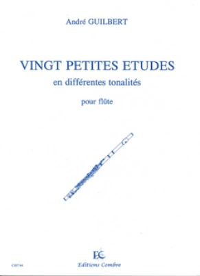 20 Petites Etudes en différentes tonalités pour flûte - André Guilbert